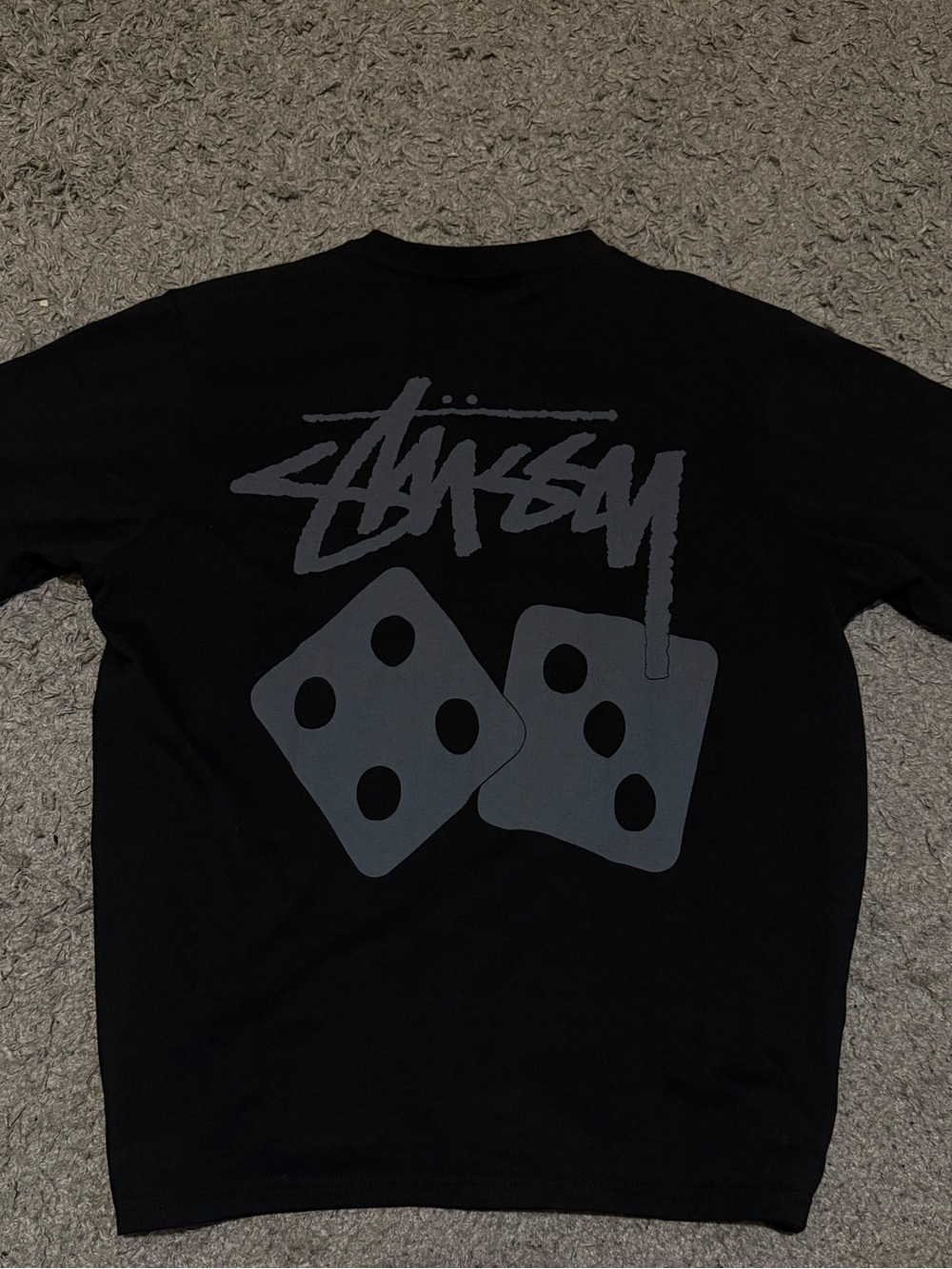 Stussy Dice Tee Graphic Short Sleeve T-Shirt Black